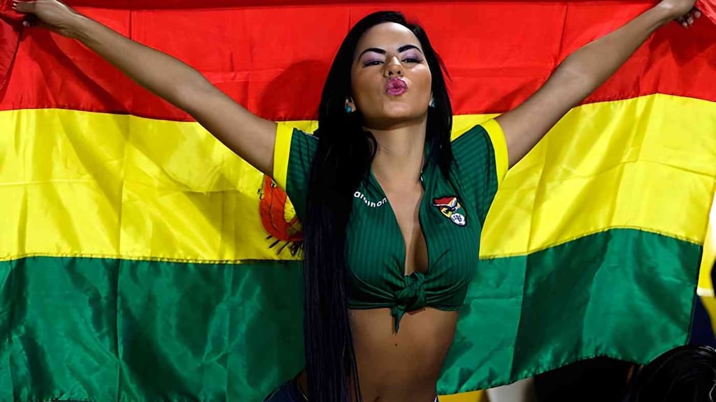 Players from Brazil and Argentina competing for the ball during Copa America